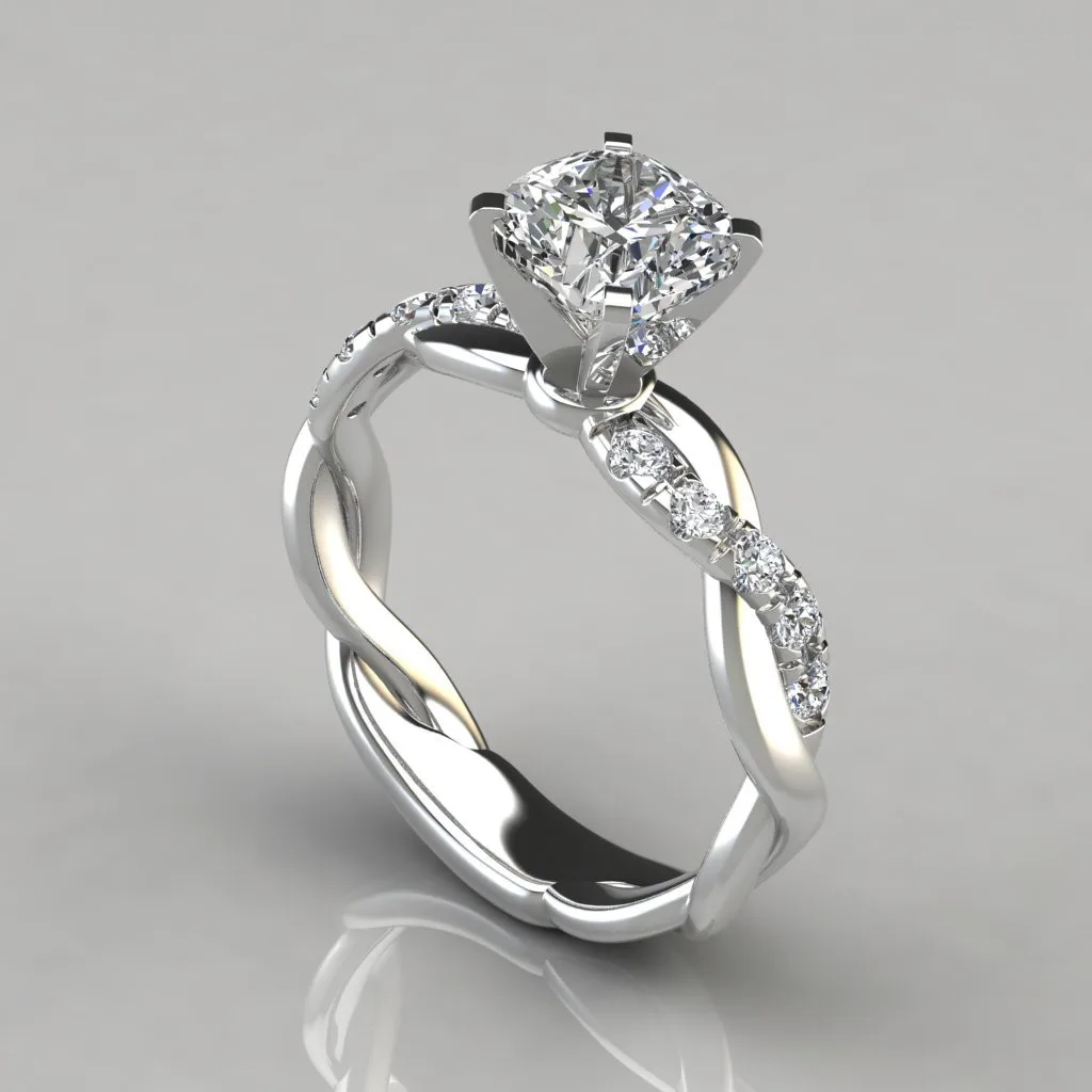 New Arrival S925 Sterling Silver 18K Rose Plated Gold Two Color Princess Square Diamond Engagement Ring for Women