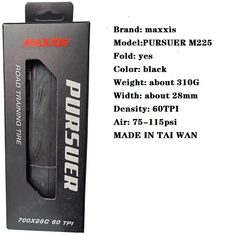 MAXXIS PURSUER(M225)700x23C 25C 28C 32C Durable Sport Level Tire Anti Puncture Road Training Tyre E-BIKE