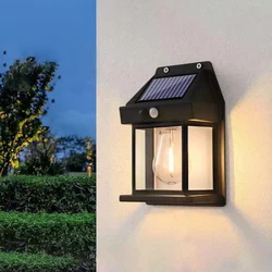 Solar Outdoor Light Garden Uman Bbody Induction Wall Lamp Home Villa Balcony Wall Light Terrace Decorative IP65 Waterproof Lamps