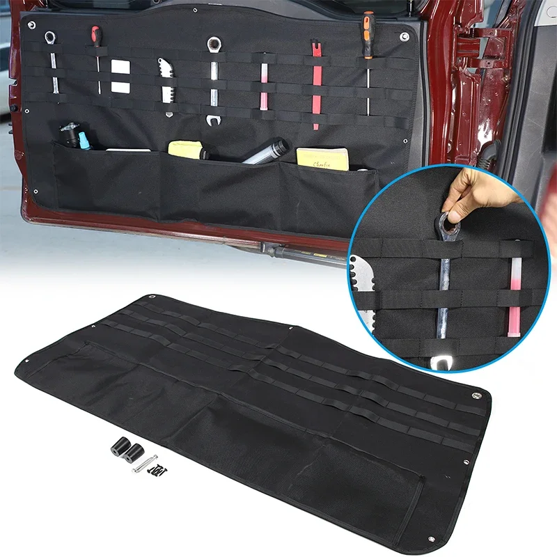 

For Toyota FJ Cruiser 2007-2021 Oxford cloth black car styling rear door multi-functional storage hanging bag auto accessories