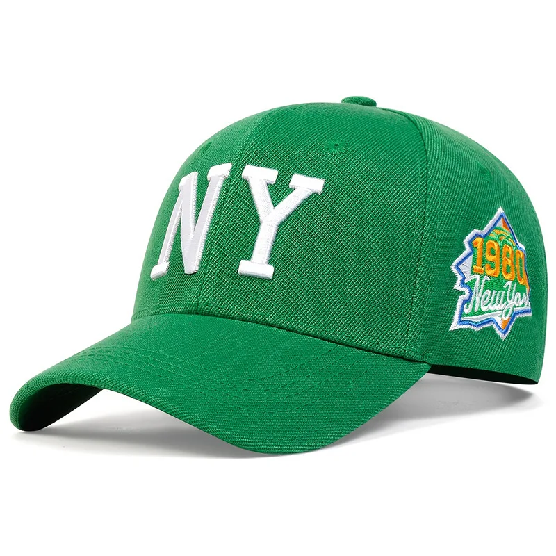 NY Baseballkappe mit Buchstabenstickerei, Baumwolle, verstellbare Snapback-Kappe, für Erwachsene, Herren, Hip-Hop-Trucker-Kappe, Gorras – Detail 8