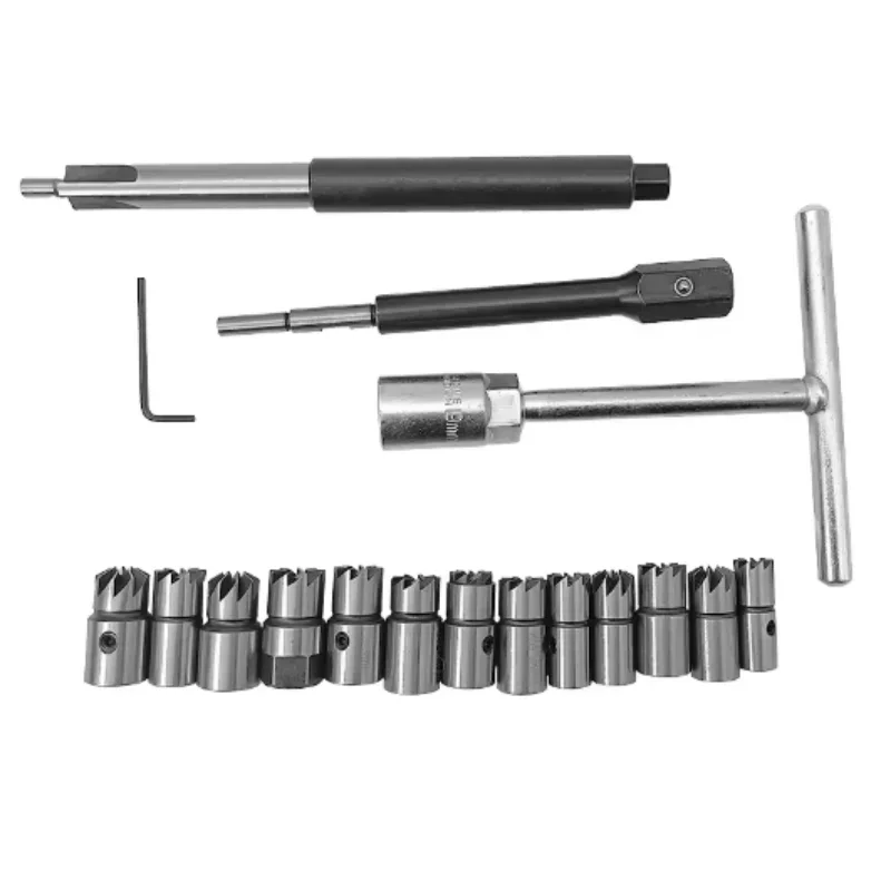 

17 шт. CRIN CRDI топливная форсунка, медная втулка, инструмент для ремонта, развертка для очистки основания форсунки