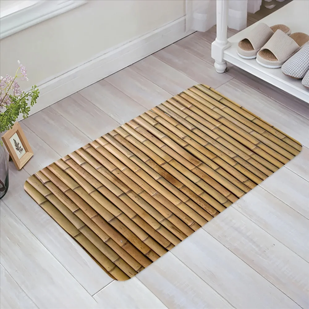 Bambu Floor Carpet Entrance Door Mat Living Room Kitchen Rug Non-Slip Carpet Bathroom Doormat Home Decor 80X120cm