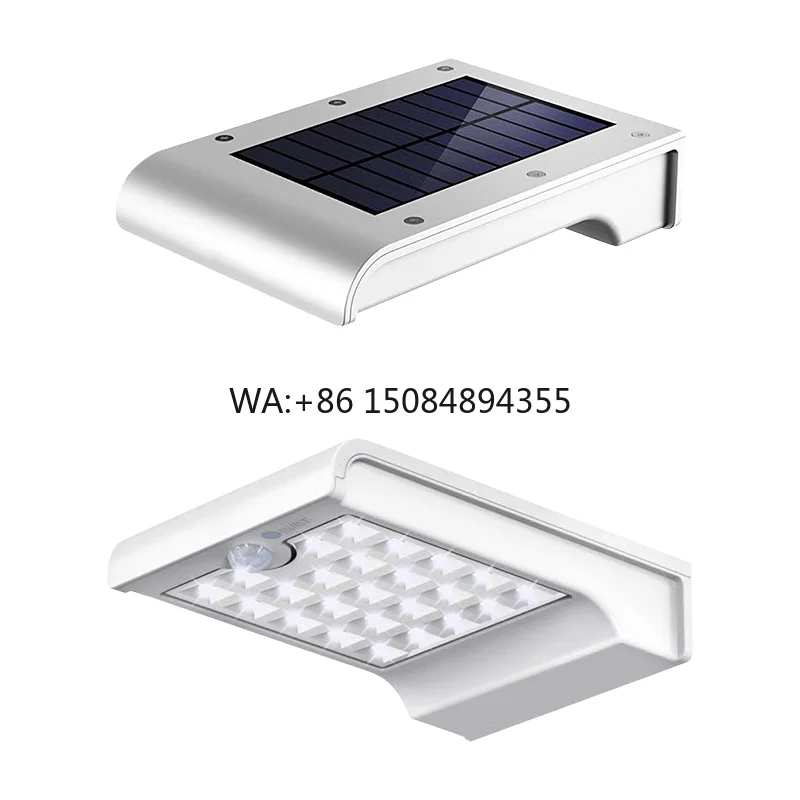 Au Silver Super Bright Outdoor IP65 Solar LED Wall Mounted Landscape Motion Sensor Patio Garden Solar Garden Lights