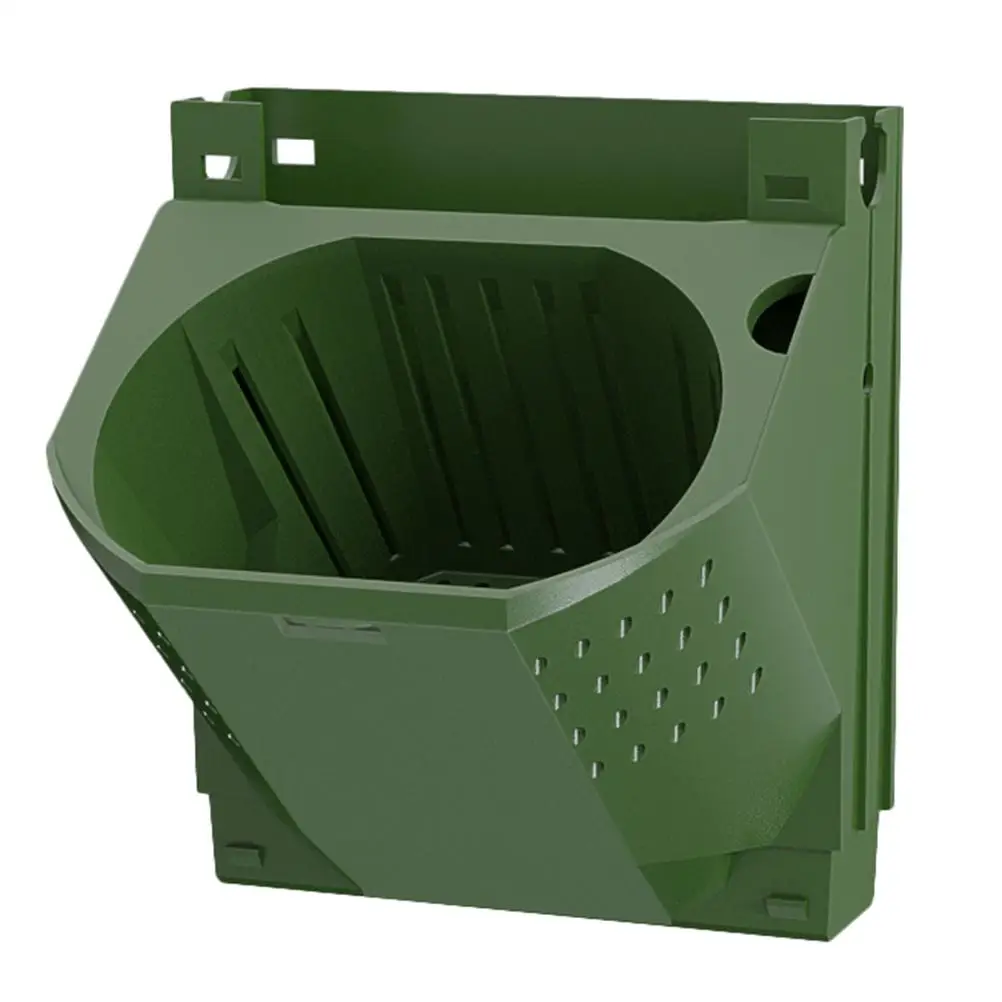 

Single Hole Flower Pot Vertical Wall Planter Green Stackable PP Material Drainage Balcony Garden