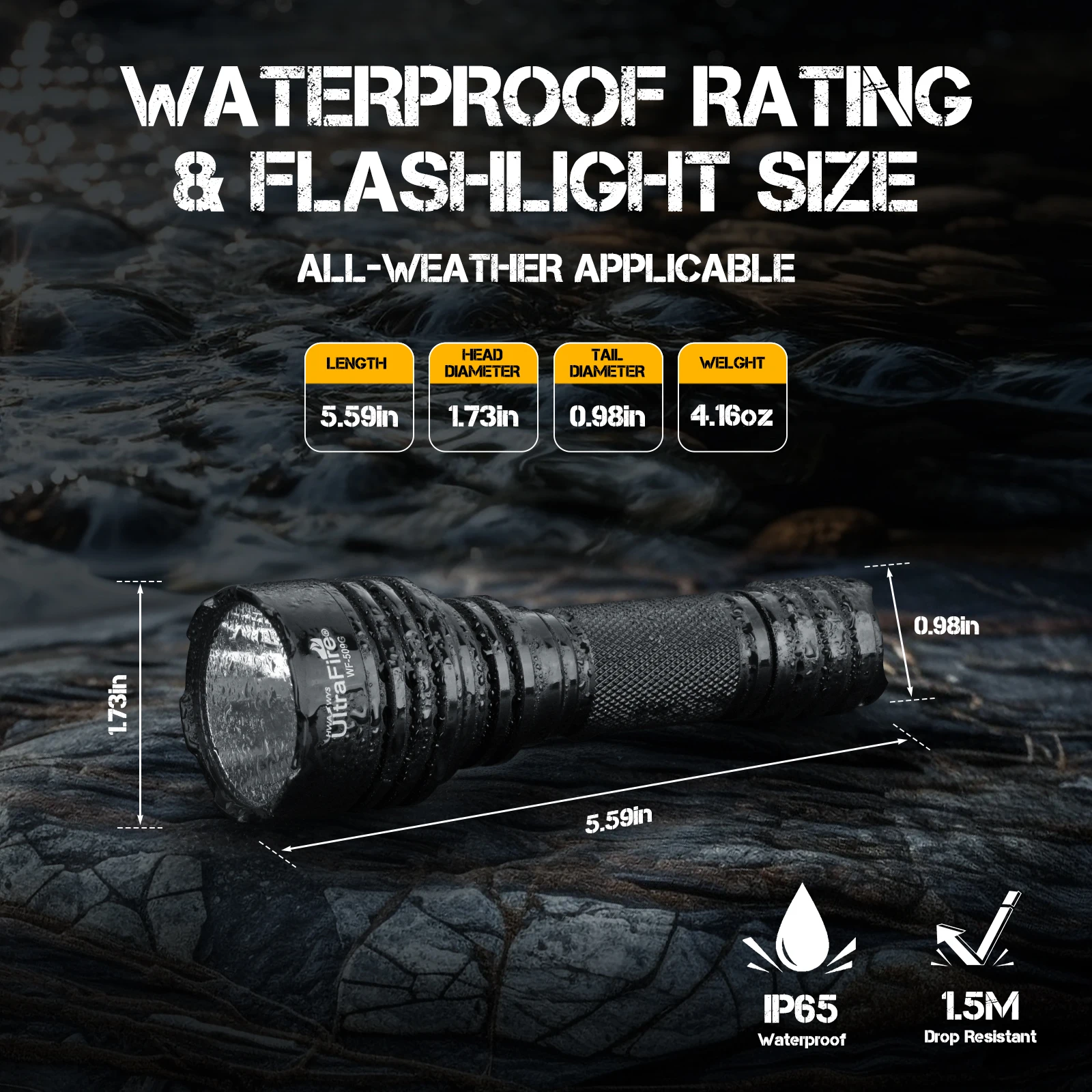 Lampe de poche de chasse verte UltraFire WF-509G 10 W 500 mètres longue portée torche LED tactique 18650 projecteur de vision nocturne rechargeable Fox Hog Predator Light