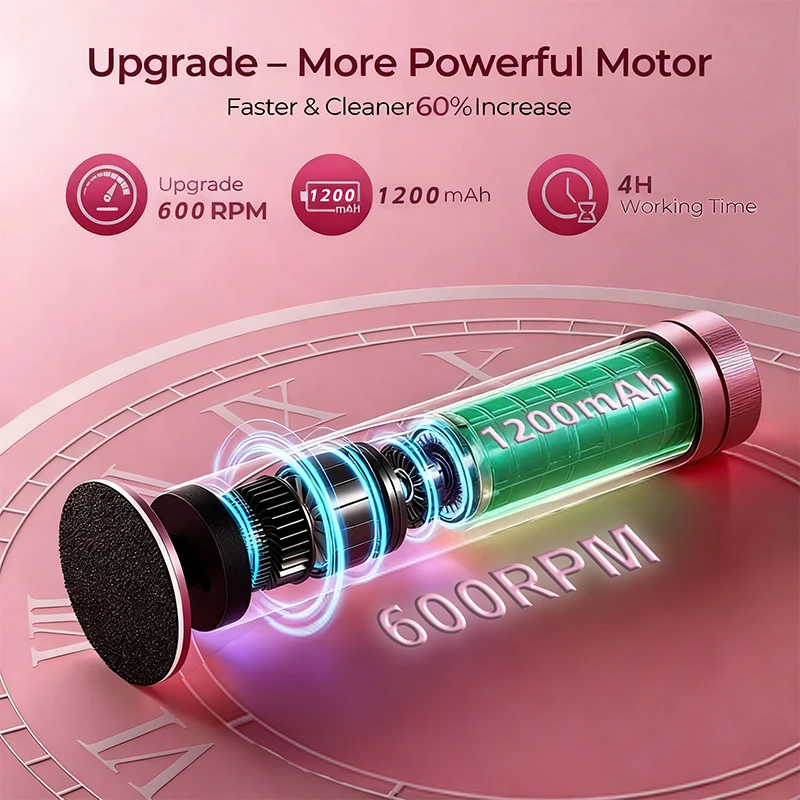 أدوات العناية الكهربائية للقدم واليد 2 في 1 من سبائك الألومنيوم، مزيل مسامير القدم الكهربائية، مطحنة طعام كهربائية مع صندوق هدايا #3