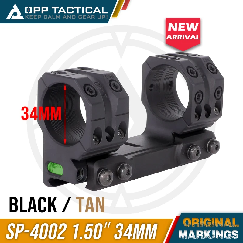 2024 New 34mm Tube SP-4002 4004 Solid 0MIL 0MOA Scope Mount 38mm 1.5inch Heightt with Surfaces for Red Dot Sight Accessories