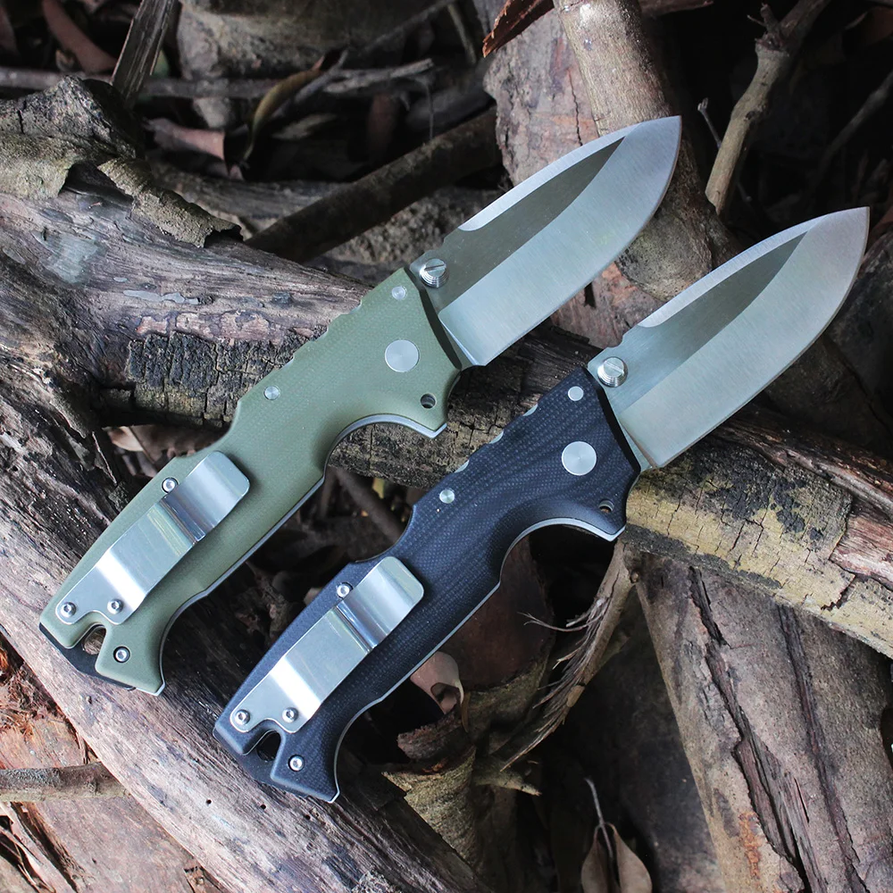 Cold AD10 Pocket Folding Knife S35VN Steel EDC Outdoor Military Combat Survival Hunting Knife Camping Selfdefense Tool Jackknife