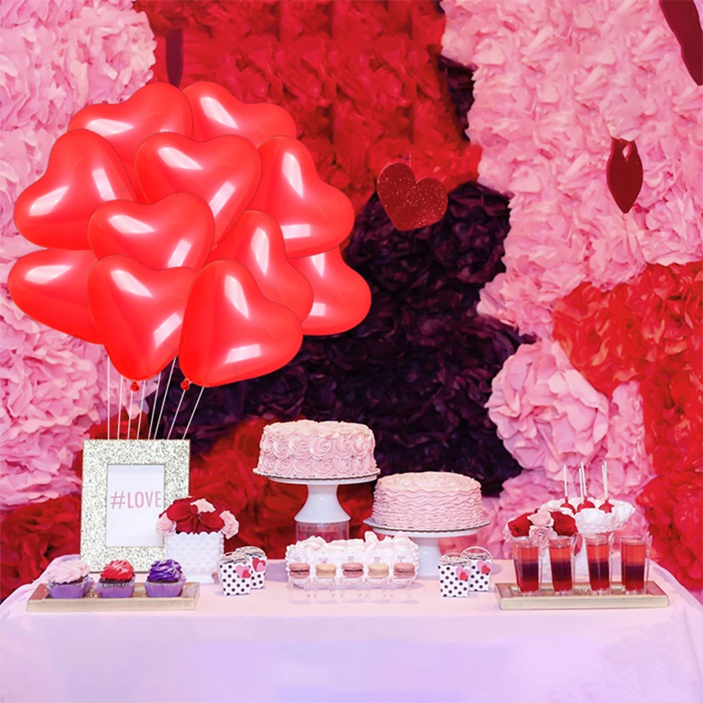 

20Pcs 10 Inch Heart Rubber Balloons Assorted Color Perfect Party Supplies Romantic Festive Atmosphere Weddings Birthdays