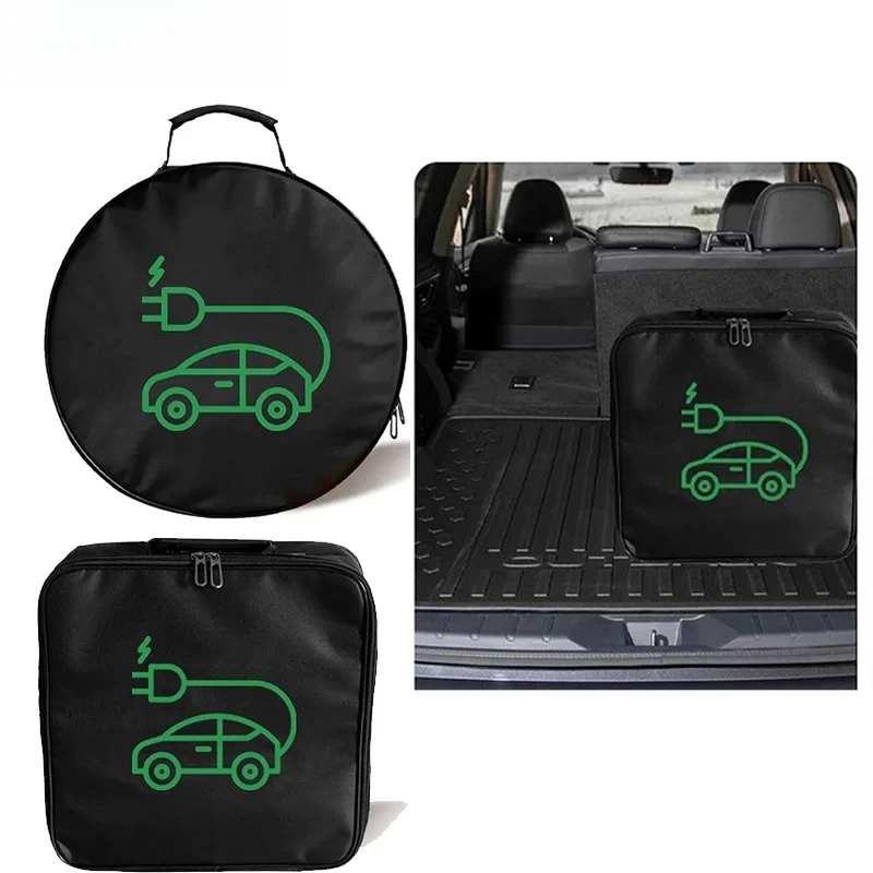 

EV Car Charging Gun Storage Organizer 1PCS Durable Electric Car Charger Storage Bag Waterproof Car Battery Cable Handled Bag