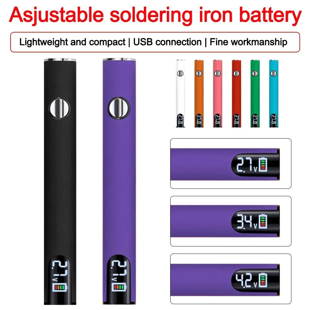 510 Thread Battery Electric Soldering Iron Adjustable Voltage Welding Repair Tool Smart Power Adjustment Heating Kit