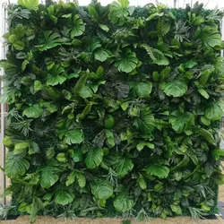 5D Green Leaves Wall Decoration Background Rolling Up Cloth Artificial Plant Flower Wall for Party Supplies Home Shop Backdrop