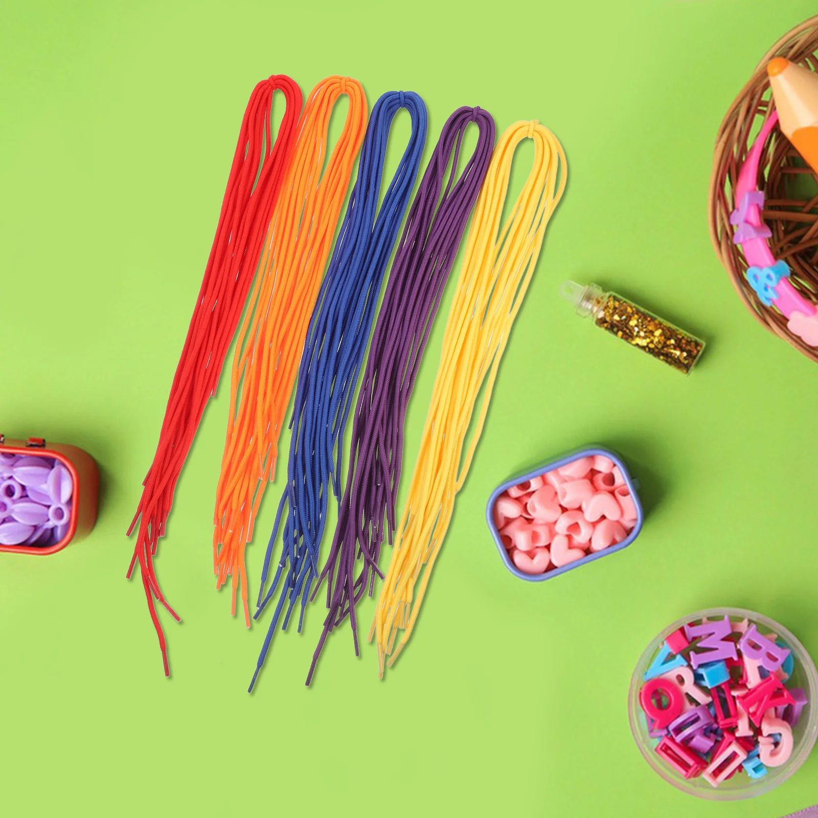 50 Piezas de Accesorios para Enhebrar Cordones, Cuentas Coloridas, Juego de Aprendizaje Temprano para Niños Pequeños, Práctica de Atar Cordones, Motricidad Fina