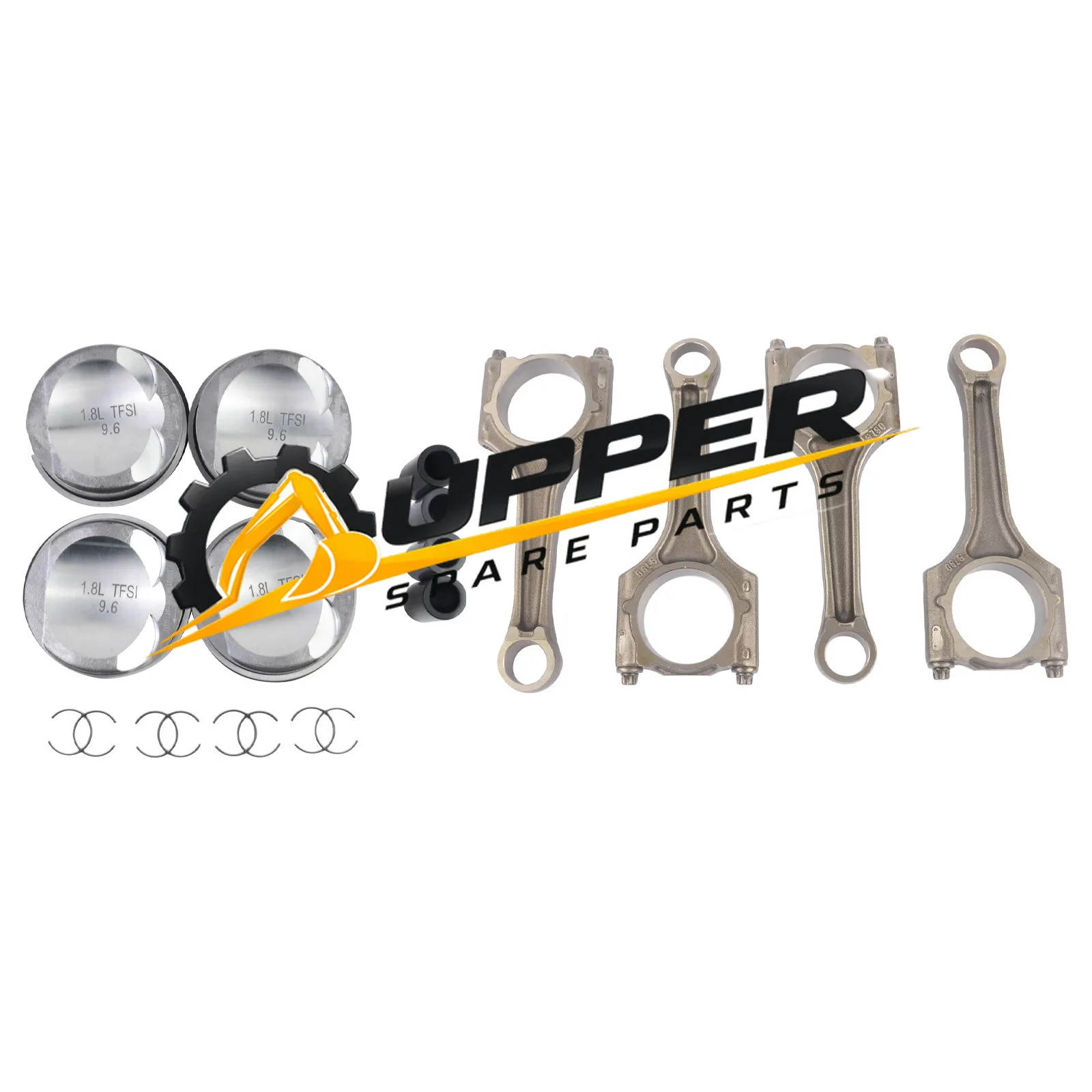 Piston & Rods Kit 23mm For Audi A4 VW Passat Jetta Golf CDHA CDAA CPRA 1.8 TFSI
