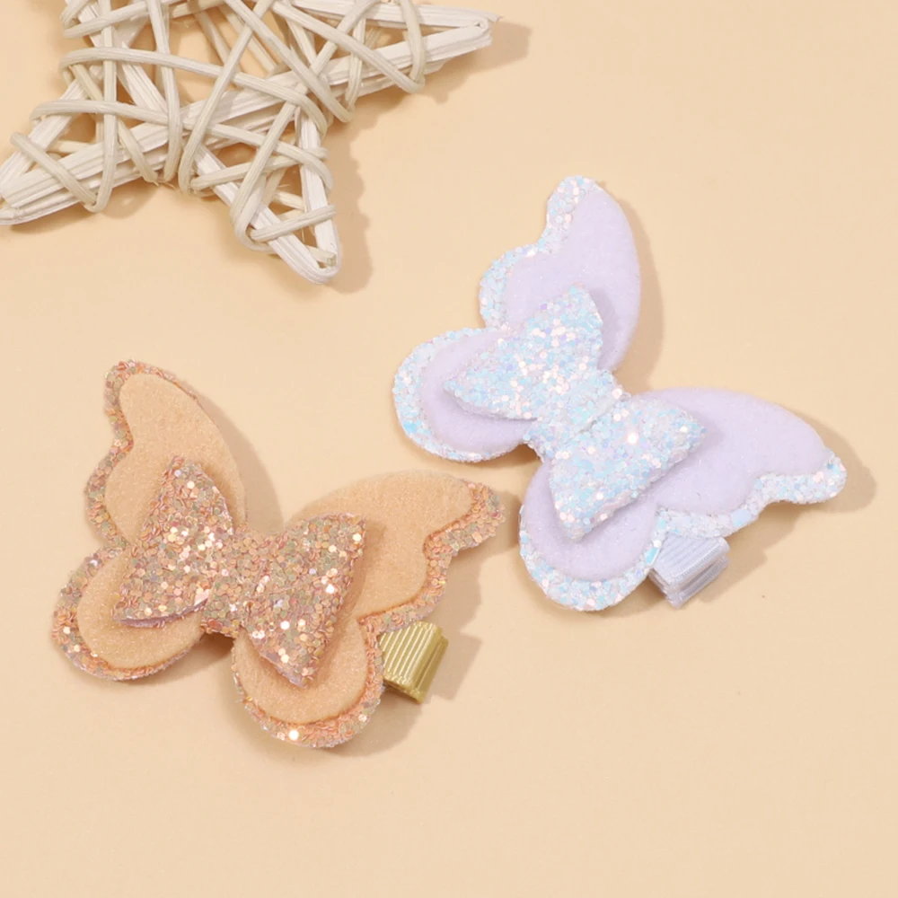 Glitter Butterfly Bow Hair Clips para crianças, grampos de cabelo para meninas, Kids Headwear, Acessórios para bebês, presilhas, 36 pcs por lote