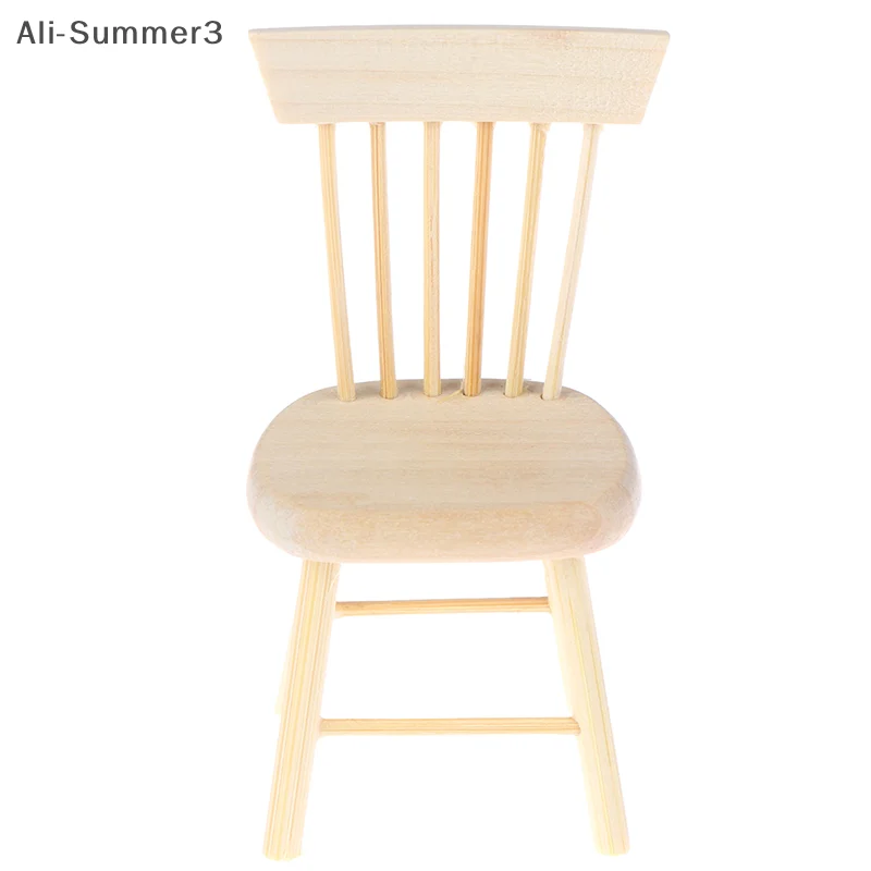 1/12 Mobili in miniatura per casa delle bambole Sedia in legno Seggiolone Accessori per casa delle bambole