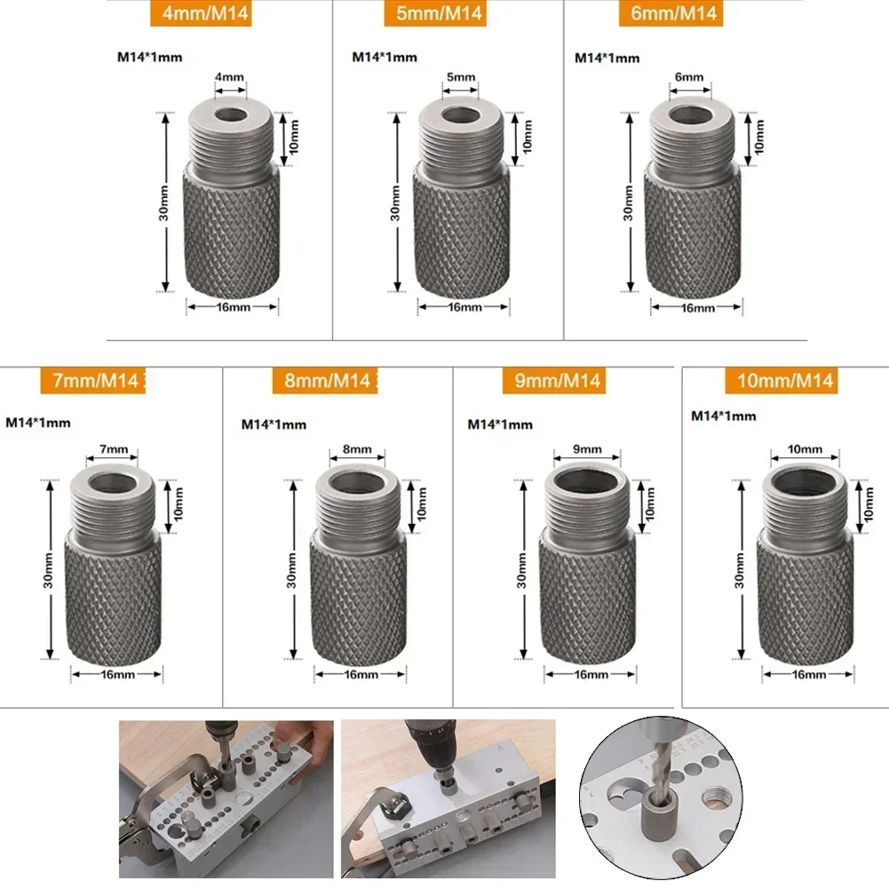 Woodworking Stainless Steel Core Drill Sleeve 4mm-10mm Drill Guide Bushing for Drilling Locator Doweling Jig Pocket Hole Jig