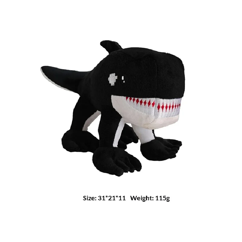 [In Stock] New Steel A Brrainrot Plush Toy Black White Shark Dragon & Yellow Fire Dragon Anime Birthday Christmas Gift view 4