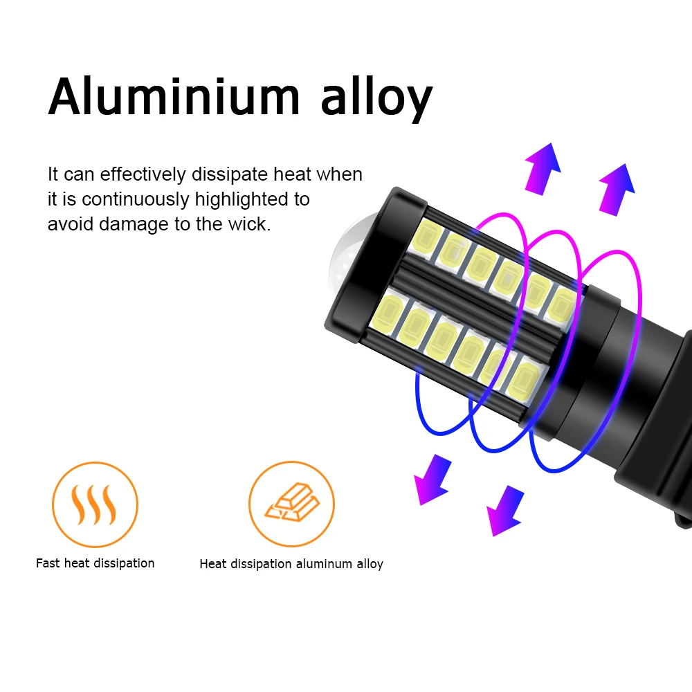 2x Signal Lamp 12V 3156 Led P27W Atuo Brake Backup Light T25 Led 3157 P27/7W 5730 33SMD Canbus Car Turn Reverse Lamp 1200Lm