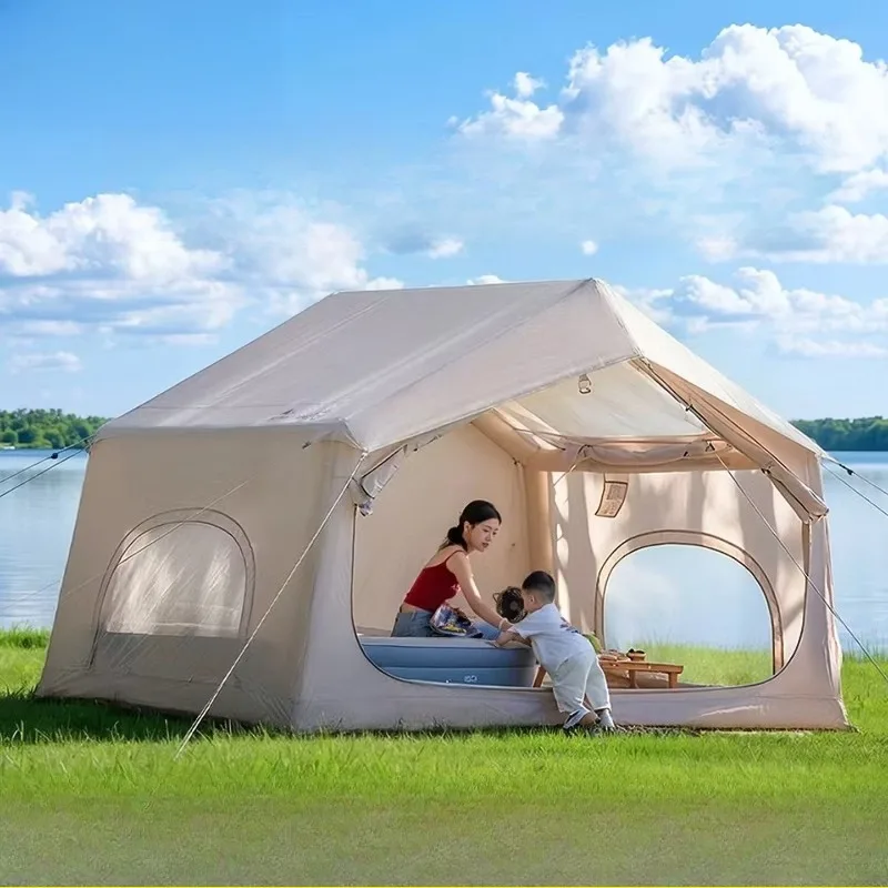 Automatic inflatable tent, outdoor camping, rain protection and warmth thickened full set of equipment