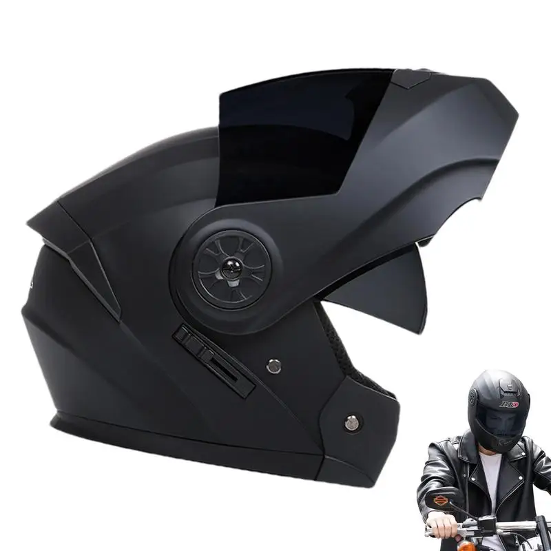 

Men's Motorcycle Helmets Dual Lens visor Helmets Motocross Racing Motorcycle Full Face Adjustable Strap Helmet Bike Accessorie