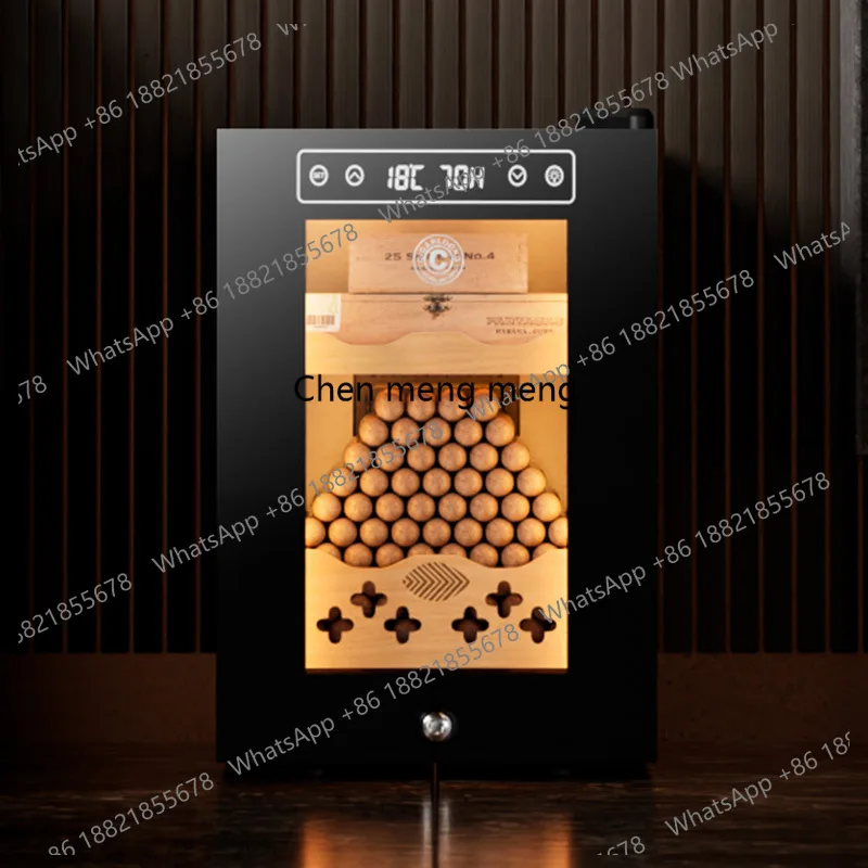 

Cigar cabinet Intelligent constant humidity cedar wood shelf Cigar moisturizing electronic wine cabinet