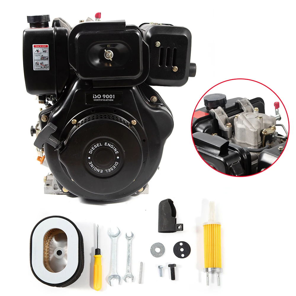 محرك ديزل رباعي الأشواط 418cc 3600 دورة في الدقيقة 6.3kw محرك ديزل يستخدم على نطاق واسع في عملية الأراضي الزراعية وري الحدائق