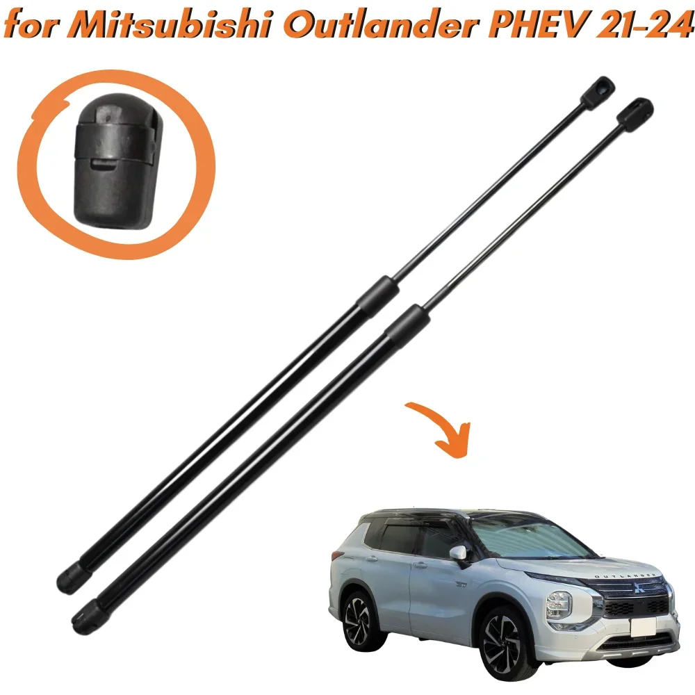 

Qty(2) Carbon Fiber Hood Struts for Mitsubishi Outlander PHEV 2021-2024 Front Bonnet Gas Springs Shock Absorbers Lift Supports