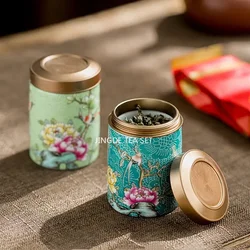 Boutique Ceramic Tea Tins Household Storage Tea Container Kitchen Spice Sealed Tank Travel Portable Coffee Moisture-proof Jar