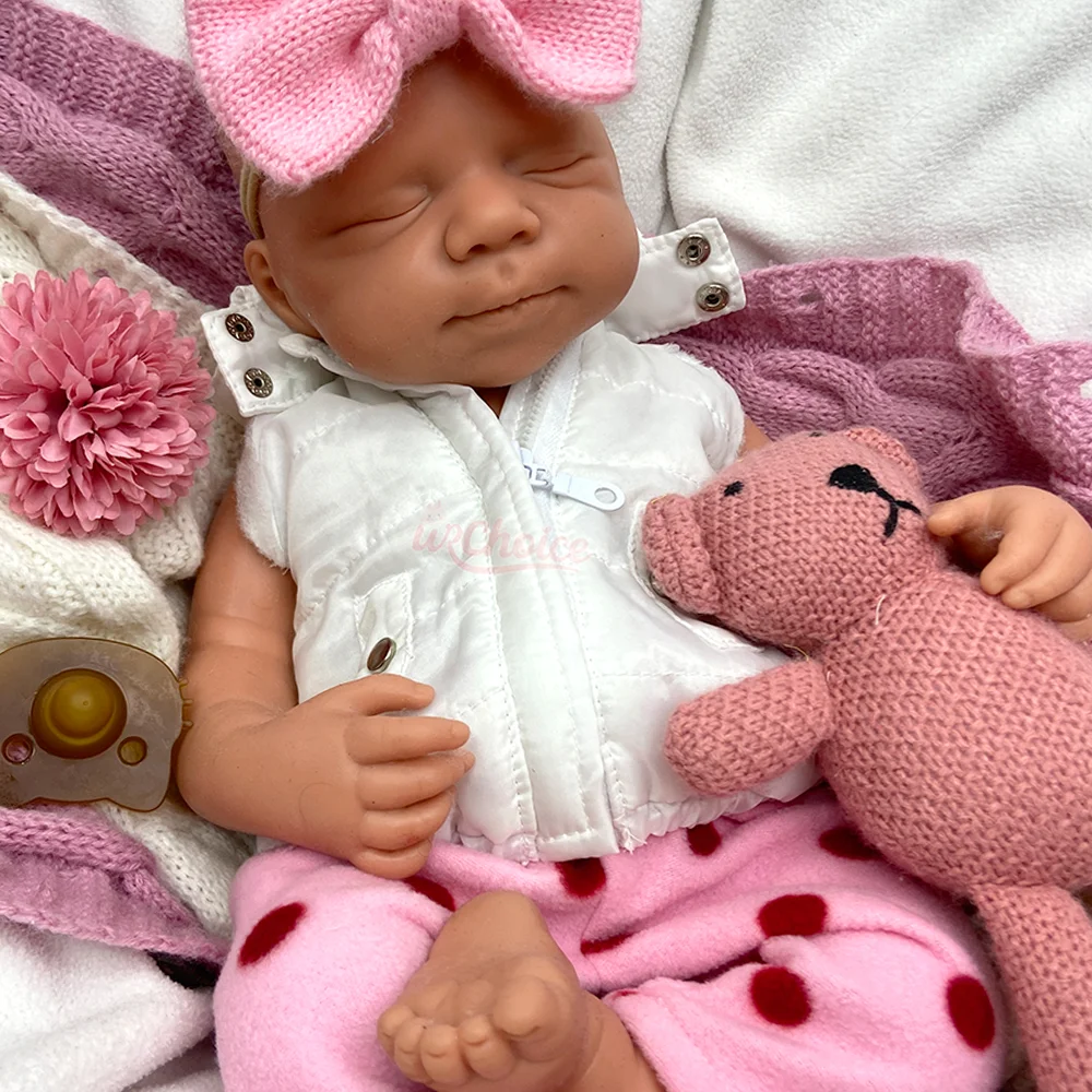 ホットセール 20インチ フルプラチナシリコン リボーンドール 目を閉じた状態で眠る新生児 リボーンドール 女の子/男の子 洗える人形 スペイン人アーティスト作品