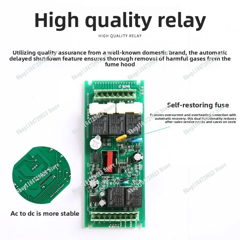 Fume hood Controller, Experimental Typhoon Electric Air Valve Exhaust Hood LCD Touch Screen Switch Panel