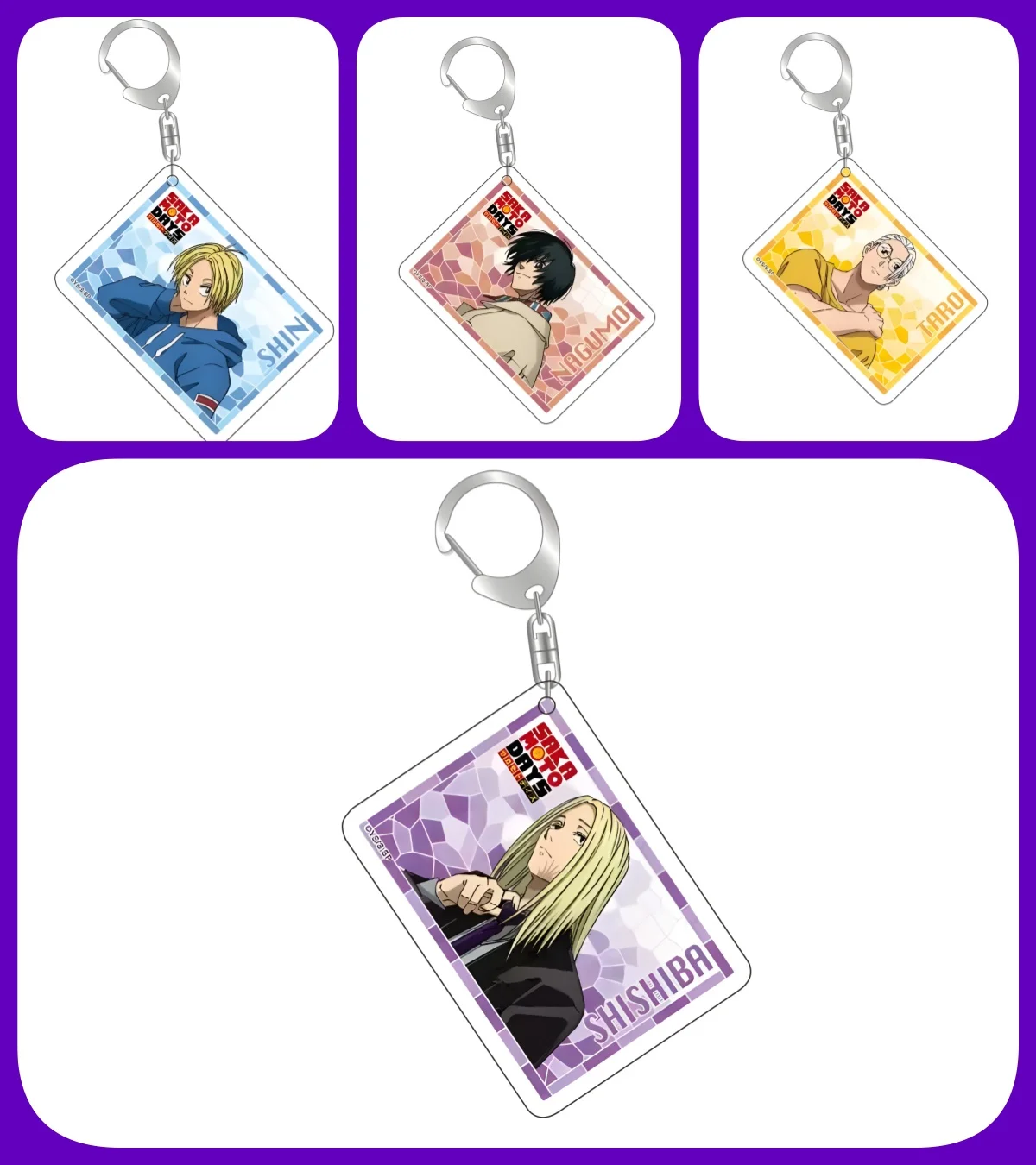 

Anime Keychain Sakamoto Days Shin Wholesale Asakura Collection Accesorios Desk Decorate for Fans KeyChain Creative Pendant Gift