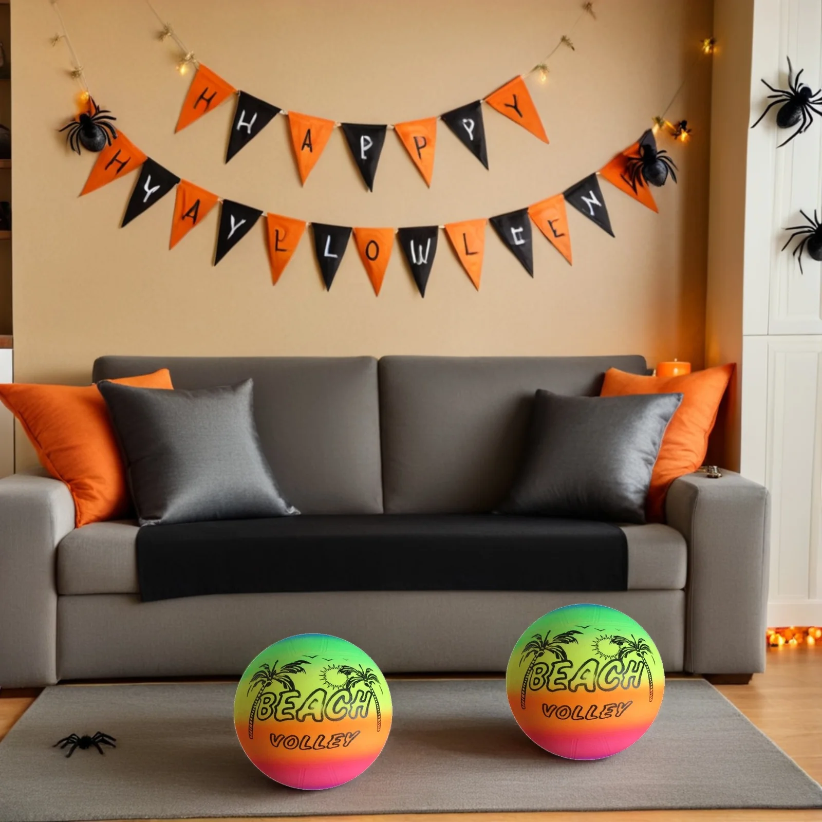 

Rainbow Balls 3.5 Inch Soft Plastic Play Ball For Kids Outdoor Indoor Games Handball Kickball Beach Volley Party Favor