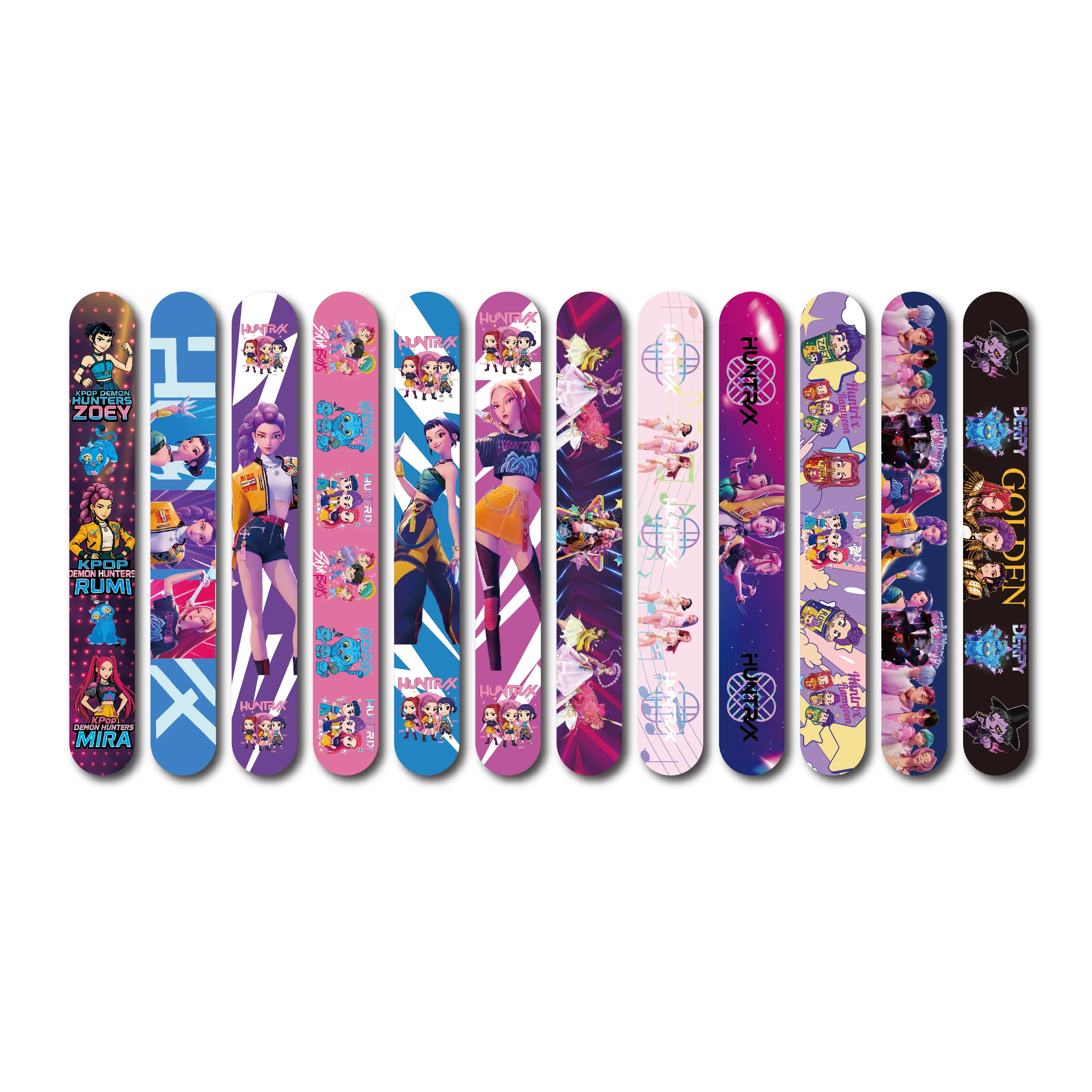 Kpop Demon Hunte Slap Bracelets Birthday Party Decoration Kpop Anime Snap Bracelet Wrisrtband for Party Favors Gift School Prize - Image 5