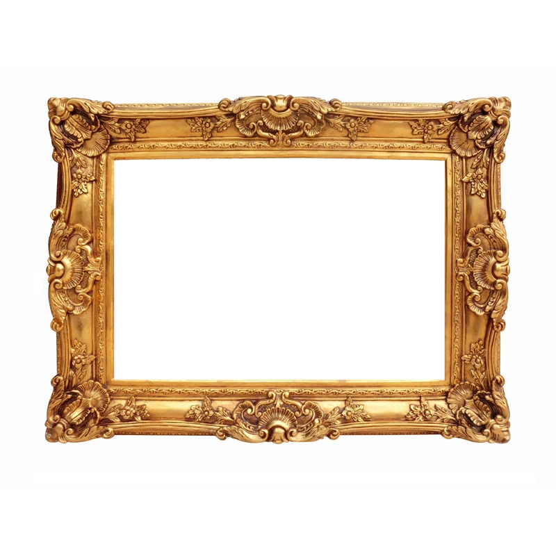 

Antique Retro Resin Oil Painting Frame ,Large Size Golden European Style Picture Wall Hanging Wedding Decoration Photo Frame