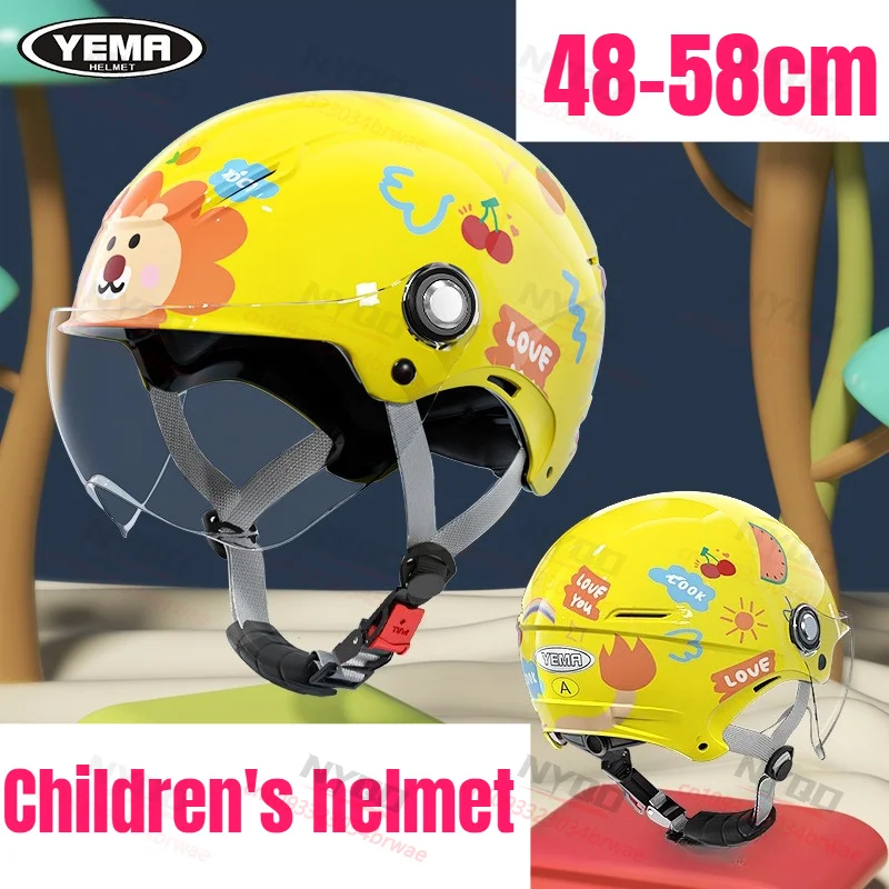 

Children's Helmet Summer Four Seasons Electric Motorcycle Baby Safety Helmet for Men and Women YEMR