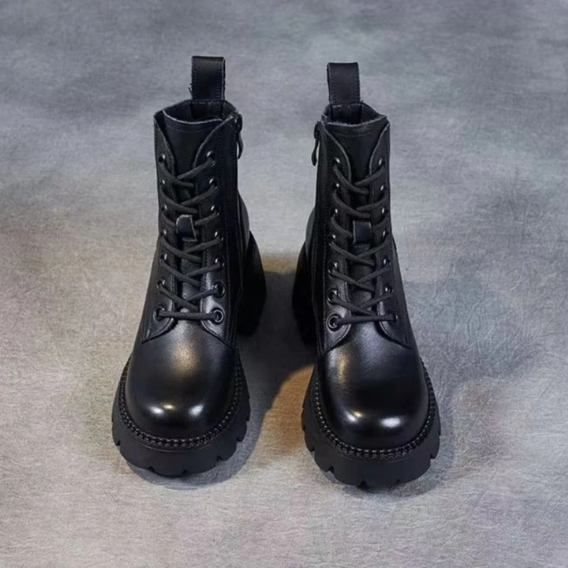 

Женские короткие туфли с круглым носком, байкерские осенне-зимние черные шикарные и элегантные ботинки, новая распродажа в стиле рок, готические ботинки Y2k, женские ботильоны