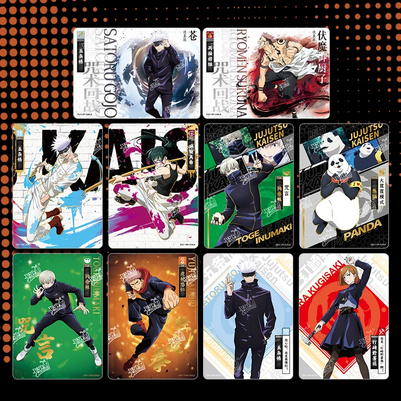 Original Kayou Anime Jujutsu Kaisen High School Edition Itadori Yuji Kugisaki Nobara Collection Cards Toys Children'S Gifts