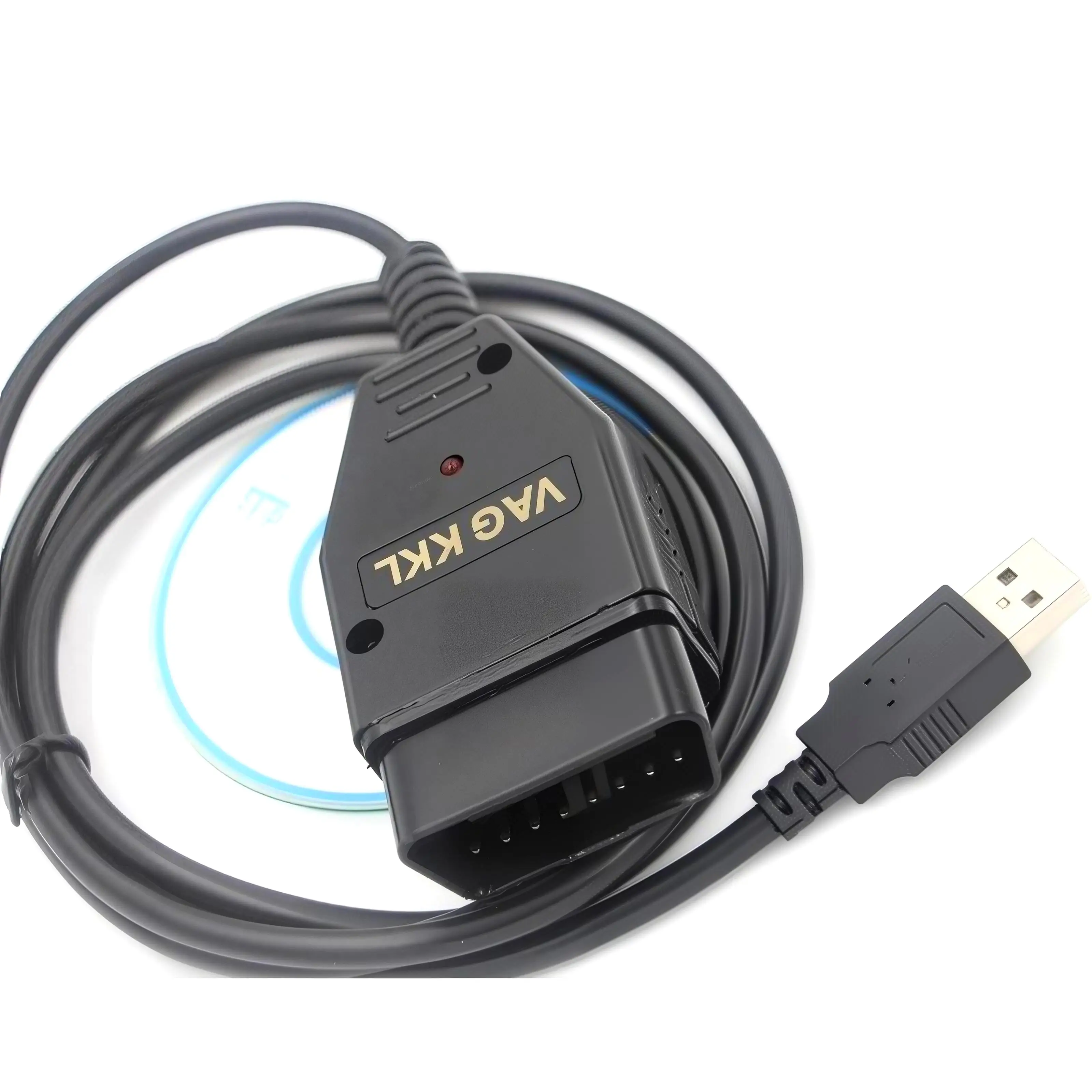 OBD2 USB KKL Diagnostic Cable Car Fault Code Reader for V‑A‑G Old Models K‑Line Interface Car OBD II USB Diagnostic Adapter Engine Fault Scanner for Vintage V‑A‑G Series Vehicles K‑Line OBD2 USB Interface Cable Vehicle Trouble Code Read & Clear