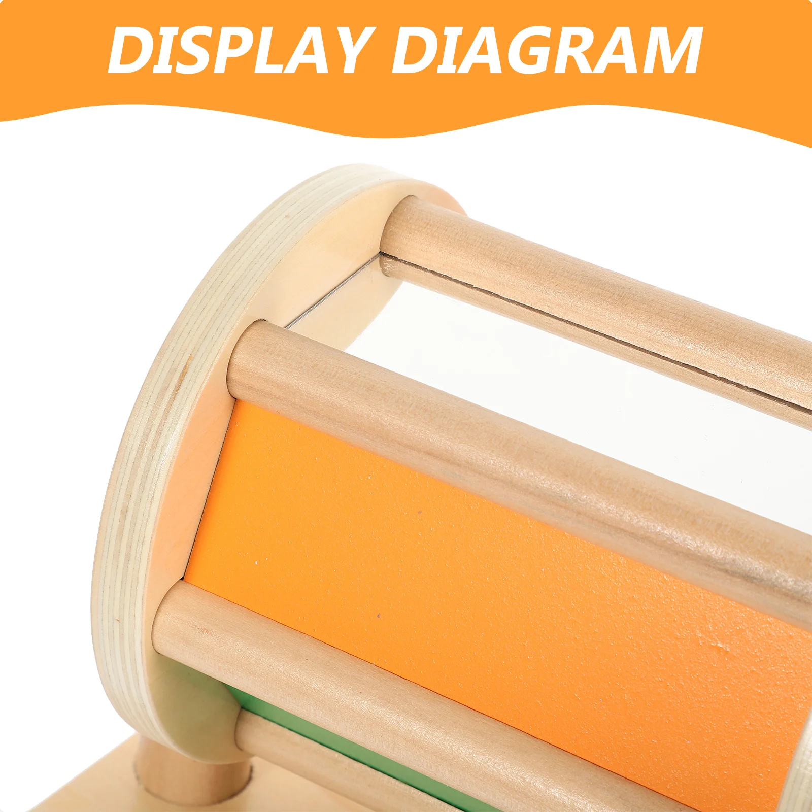 Tambor têxtil educacional infantil de madeira, brinquedo de reconhecimento de tamanho de cor, aprendizagem sensorial, ferramenta de desenvolvimento cognitivo