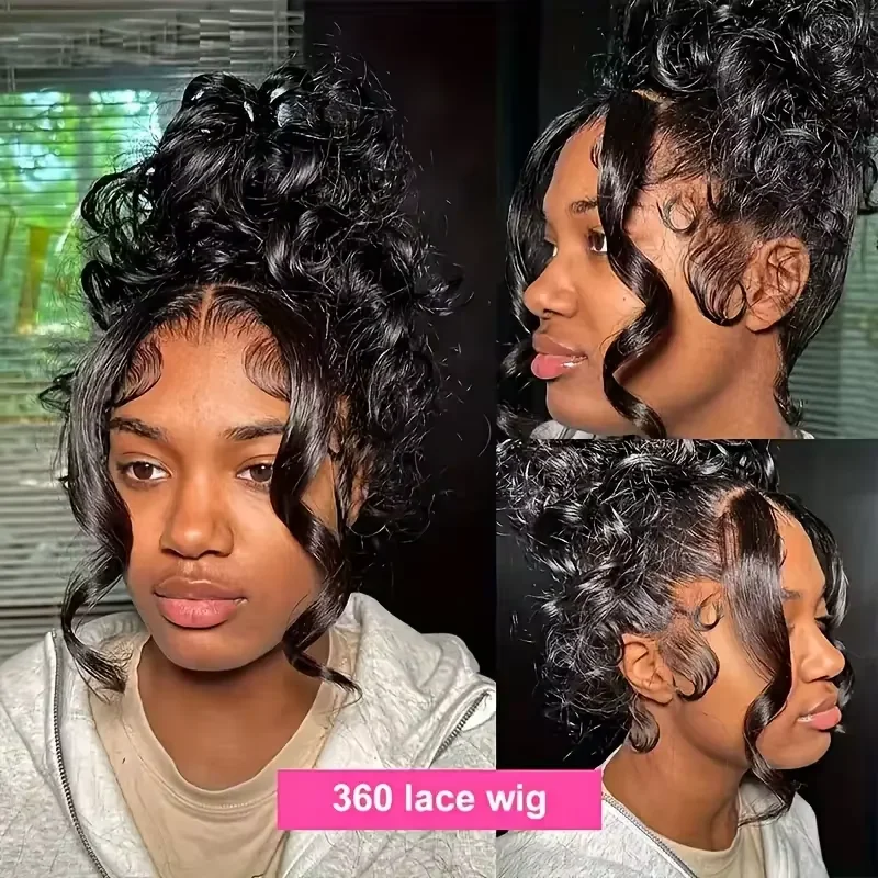 360 Full Lace Wigs Human Hair Wigs Body Wave Lace Wig Pre Plucked With Baby Hair Gabrielle 180% Density HD Transparent Lace Wig