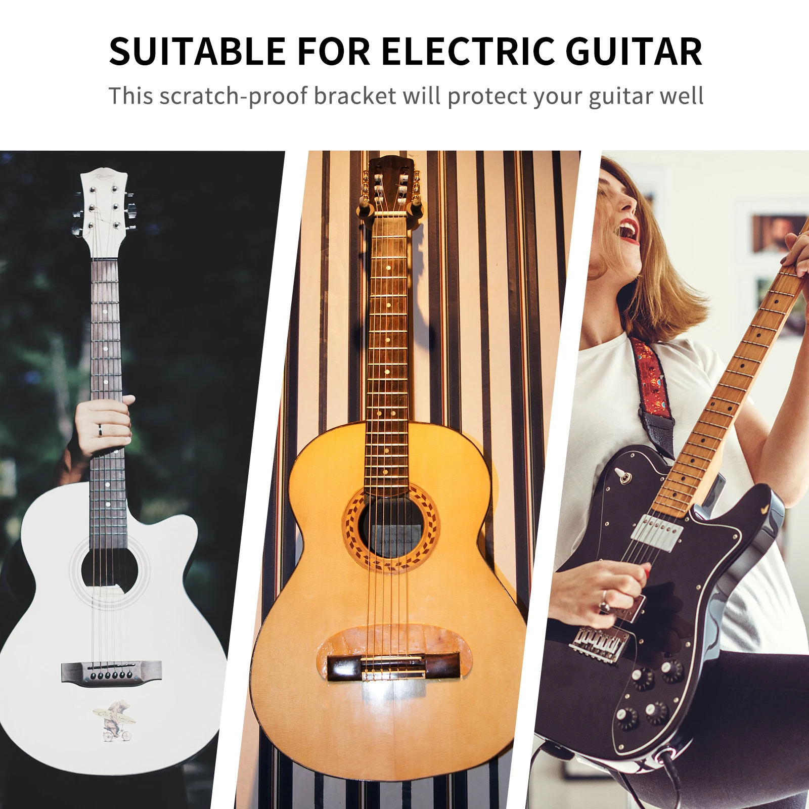 

1 set Electric Guitar Guitar Protective Plate Metal PVC Pickguard Set Scratch Plate Cover Switch Ring Bracket Replacement Parts