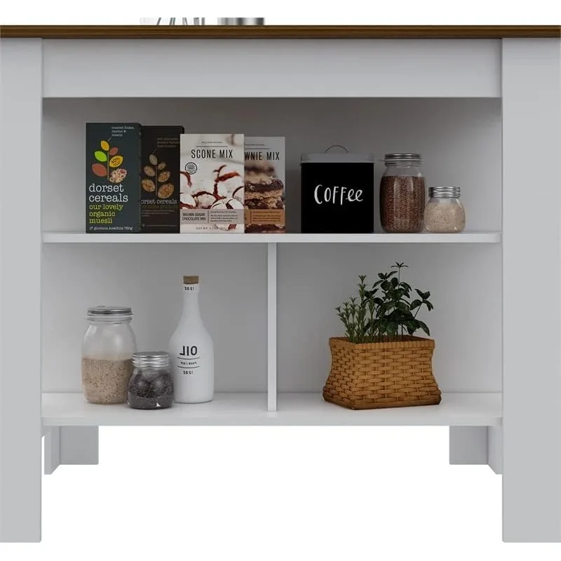 TUHOME Cala Kitchen Island, Ilha de Madeira Projetada, Multicolorida