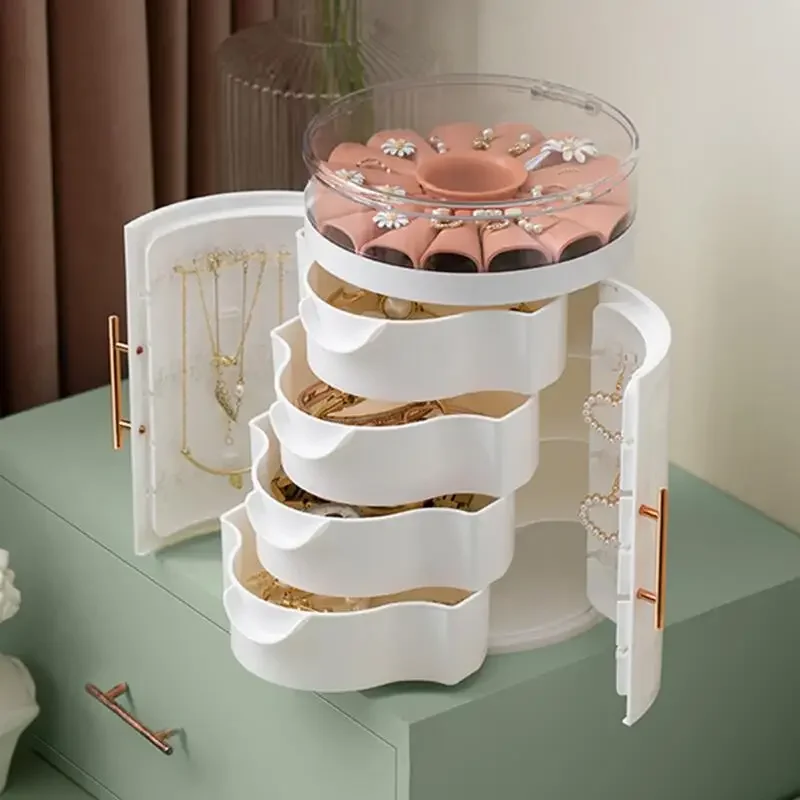 Pudełko z biżuterią Organizer na biurko Jewel szkatułka na biżuterię Case seria WB na ozdoby biżuteria nakrycia głowy bling-bling Holder prezent