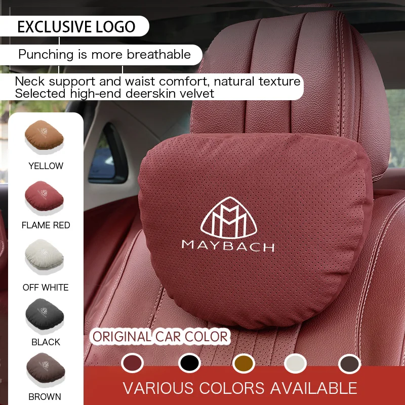 

Car Headrest Lumbar Support Pillow Spine Neck Pillow Seat For Maybach Emblem Accessories Logo 2024 2025