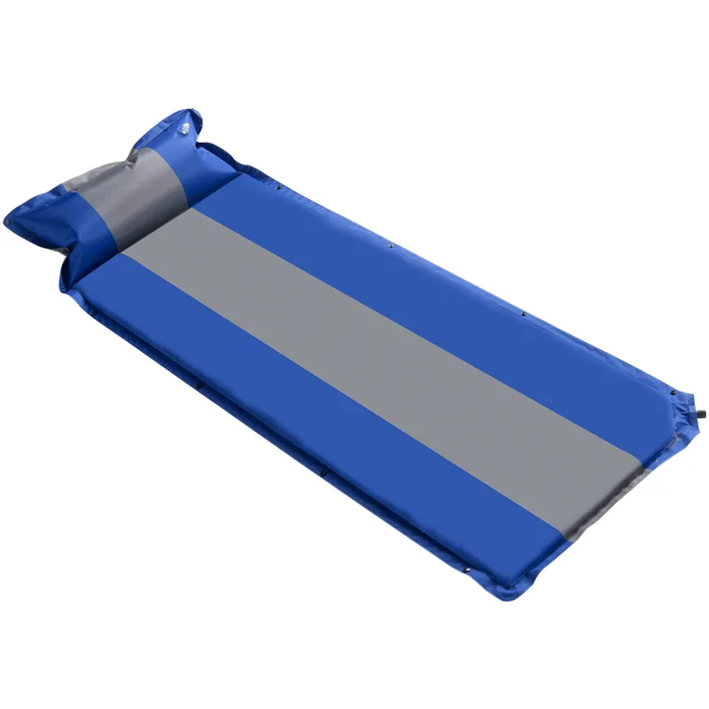 

Single inflatable pad with pillow 2.5cm polyester splice inflatable bed