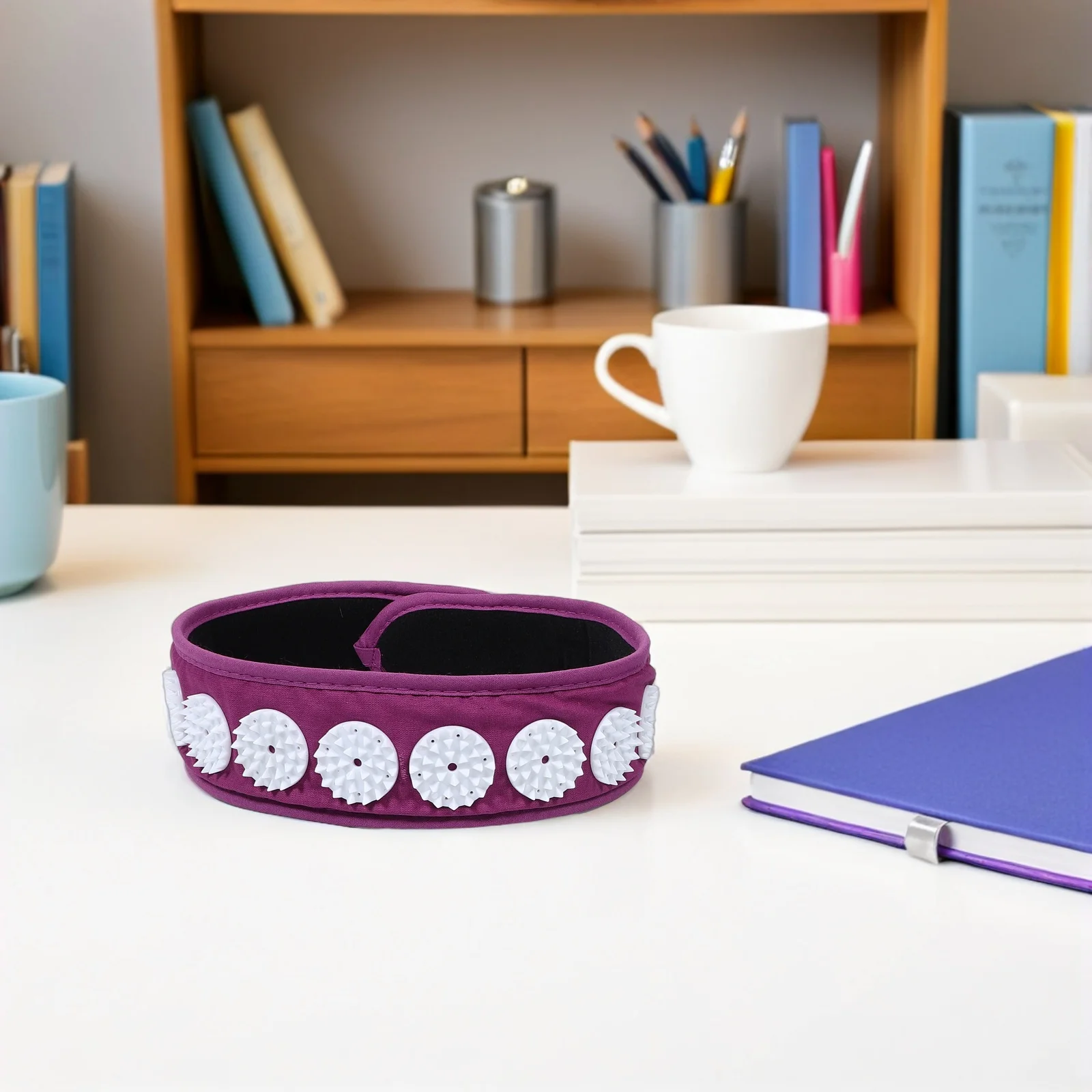 2 قطعة حزام تدليك العلاج بالابر قابل للتعديل عقال للاسترخاء الرقبة والرأس سبايك العلاج العضلات