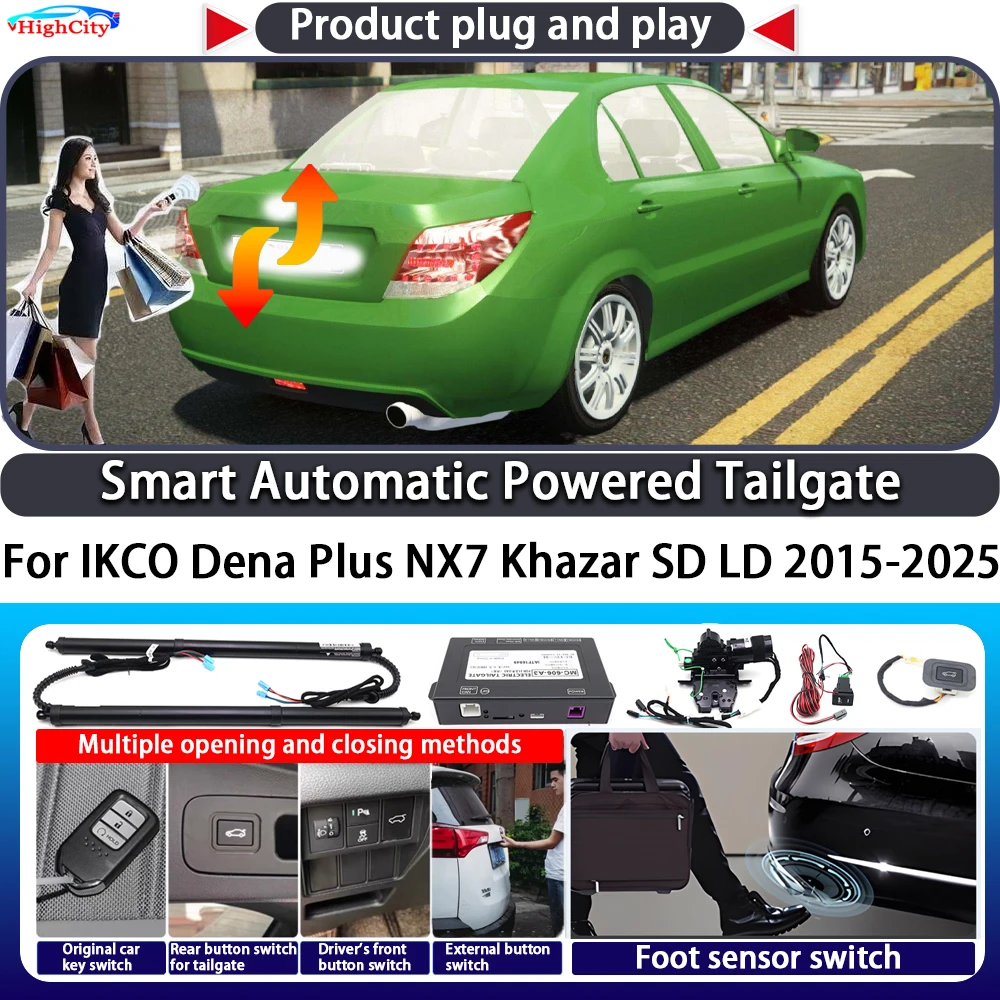 

For IKCO Dena Plus NX7 Khazar SD LD 2015-2025 Smart Automatic Powered Tailgate Key Control Trunk Lift Close Kit Power Tailgate