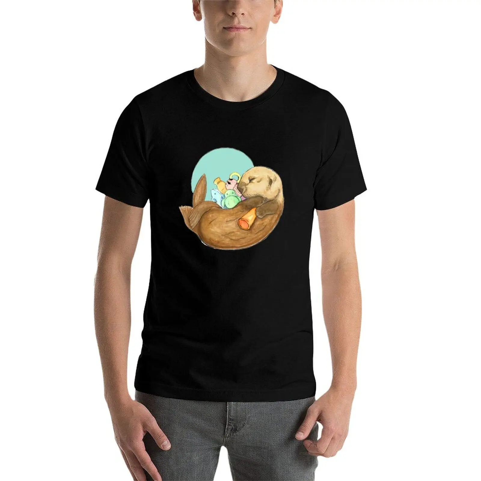 

Joey Otter T-Shirt t shirts for man pack cotton t shirts with prints t shirt man luxury T-Shirt